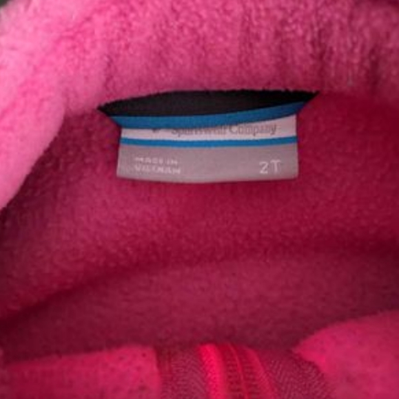 Columbia pink toddler fleece zip up 2t - Picture 2 of 3